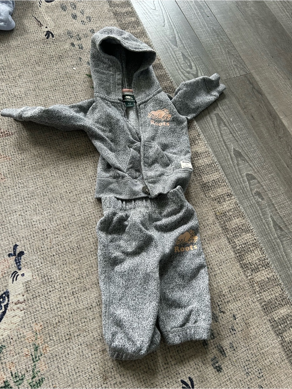 3/40$ Roots Grey baby Hoodie & Joggers Set